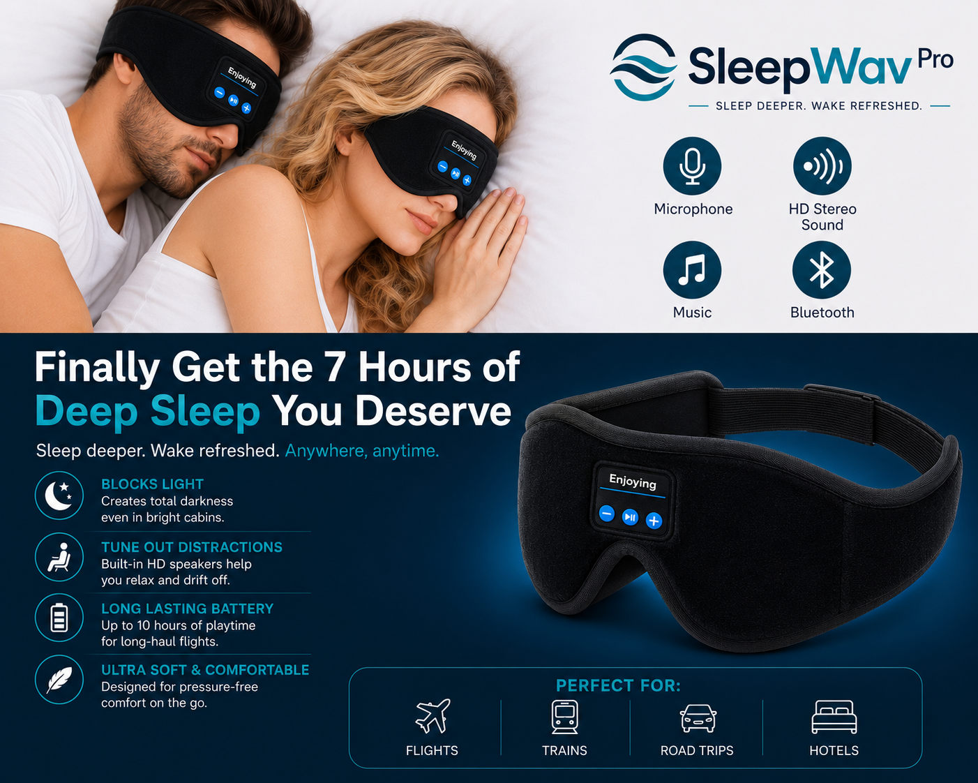 SleepWav Pro Bluetooth Sleeping Mask