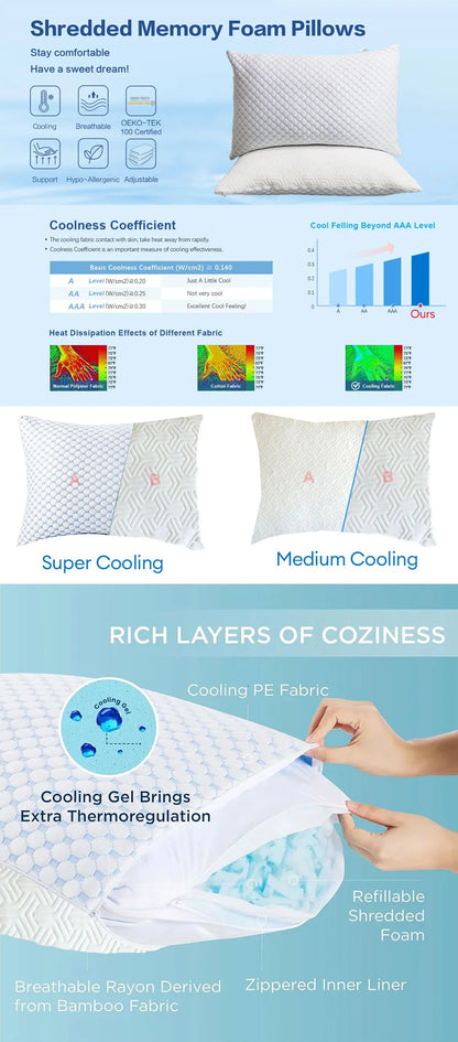 SleepWav Pro Cooling Memory Foam Pillow